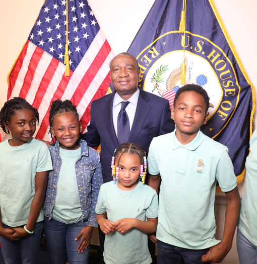 Jamisha Augustine and her children from Zachary, LA